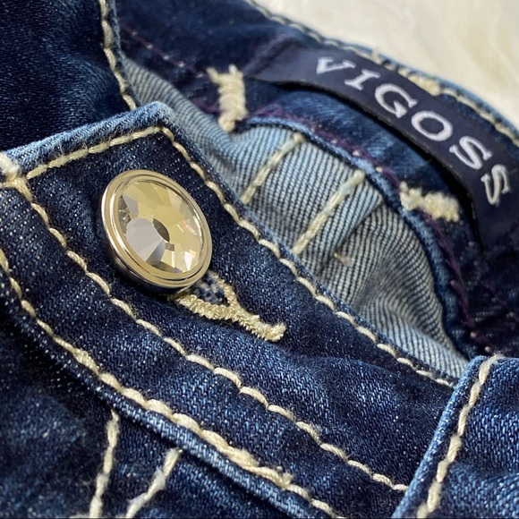 Vigoss Jeans Heritage Embellished Capri Rhinestone - Picture 6 of 10